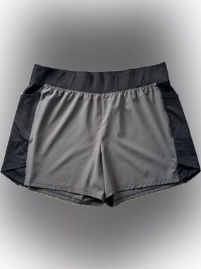 Tek Gear Gray Athletic Shorts with Black Side Panels -Women's XL